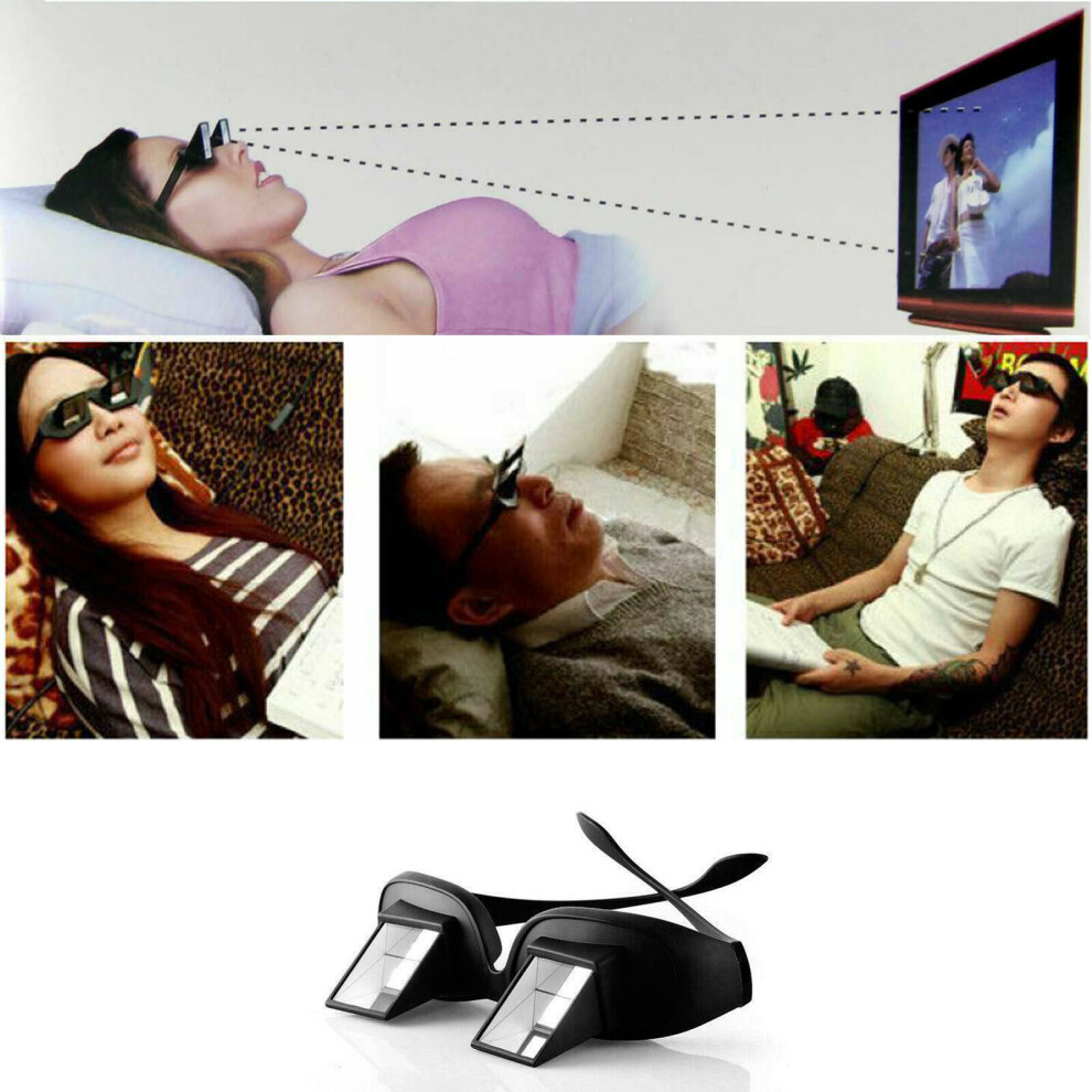 (L) Horizontal Reading Lying Down Watching TV Lazy Prism Eyeglasses