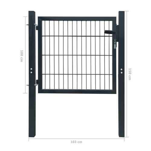 VidaXL vidaXL Zauntor Stahl Anthrazit 100x100 cm 1
