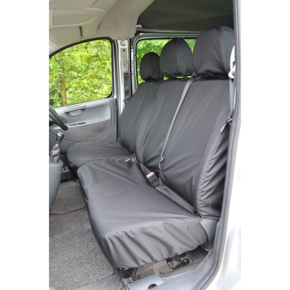 (Black) Turtle Covers Citroen Dispatch 2007-2016 Seat Covers Black 5057605000183