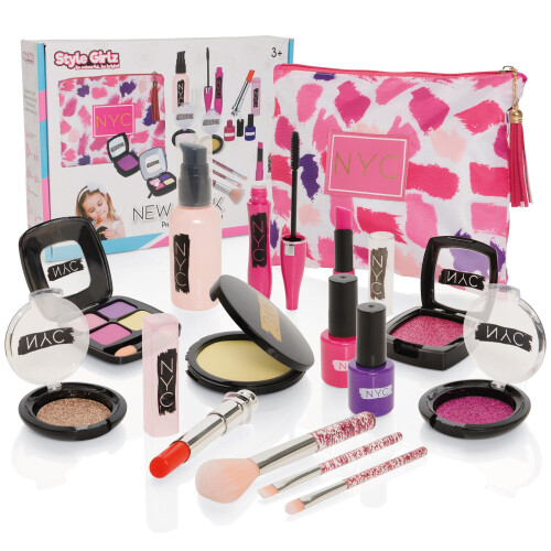 14pc Style Girlz NYC Kids Pretend Makeup Set Children s Makeup Toys on OnBuy