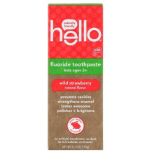 Hello, Kids, Fluoride Toothpaste, Wild Strawberry, 4.2 oz (119 g)