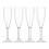 Lay-Z-Spa Lay-Z-Spa Premium Plastic Champagne Flute Glasses, Clear Virtually Unbreakable 3