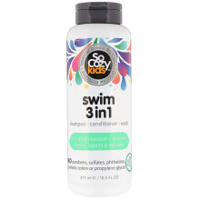 SoCozy, Enfants, Natation 3 en 1, Shampooing - Après-Shampooing - Nettoyant, 10.5 fl oz (311 ml)