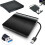 (Black) USB 3.0 External DVD RW Drive CD DVD Rewriter Burner Reader for Laptop PC MAC HH 2