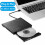 (Black) USB 3.0 External DVD RW Drive CD DVD Rewriter Burner Reader for Laptop PC MAC HH 6
