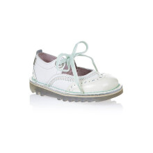 (UK 12-EU 30) Kickers Broglace 2 LTHR INFANTS 113274 White UK 6-12