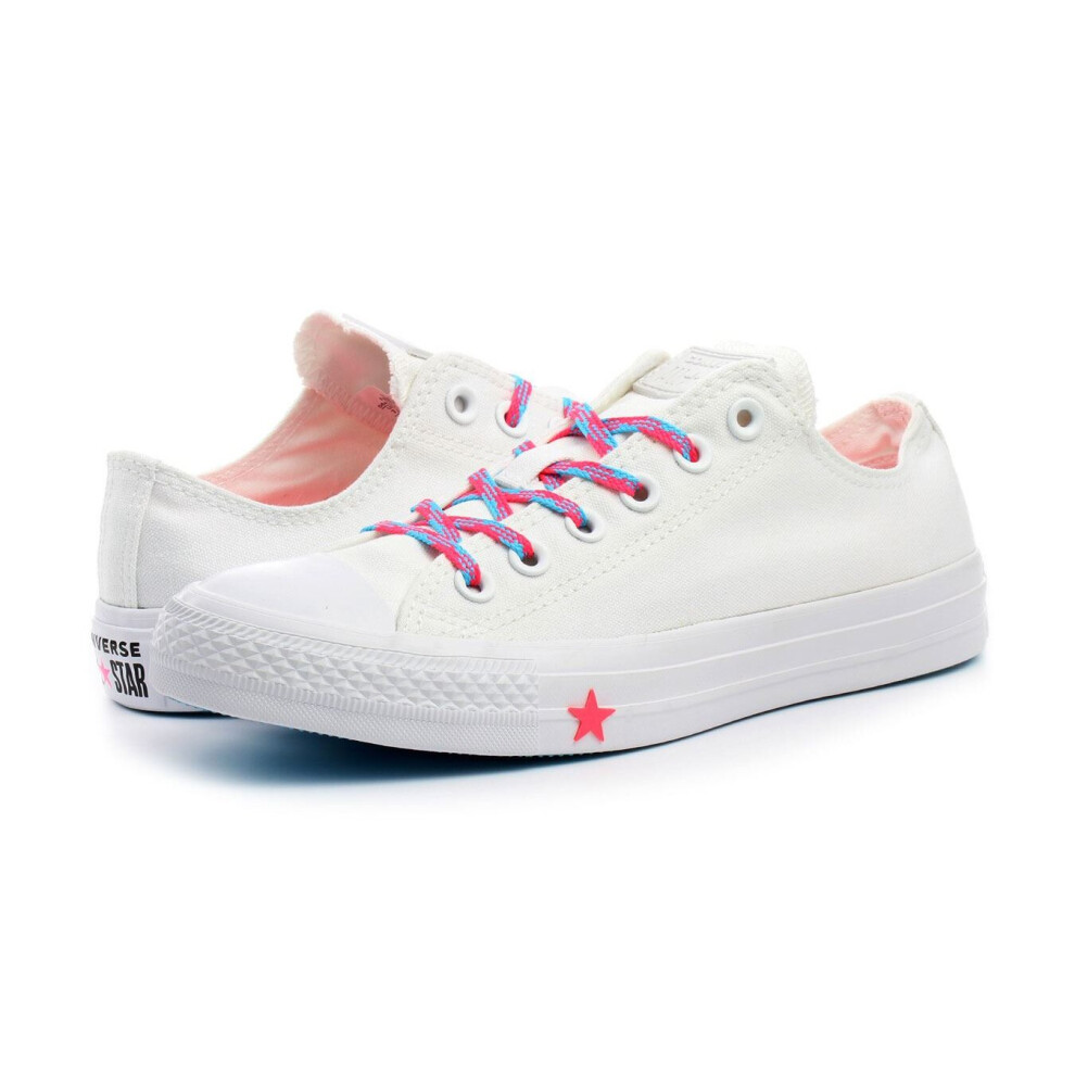 (UK 8-EU 41.5-US 10) Converse CTAS OX 564117C White/Racer Pink Women's UK 3-8