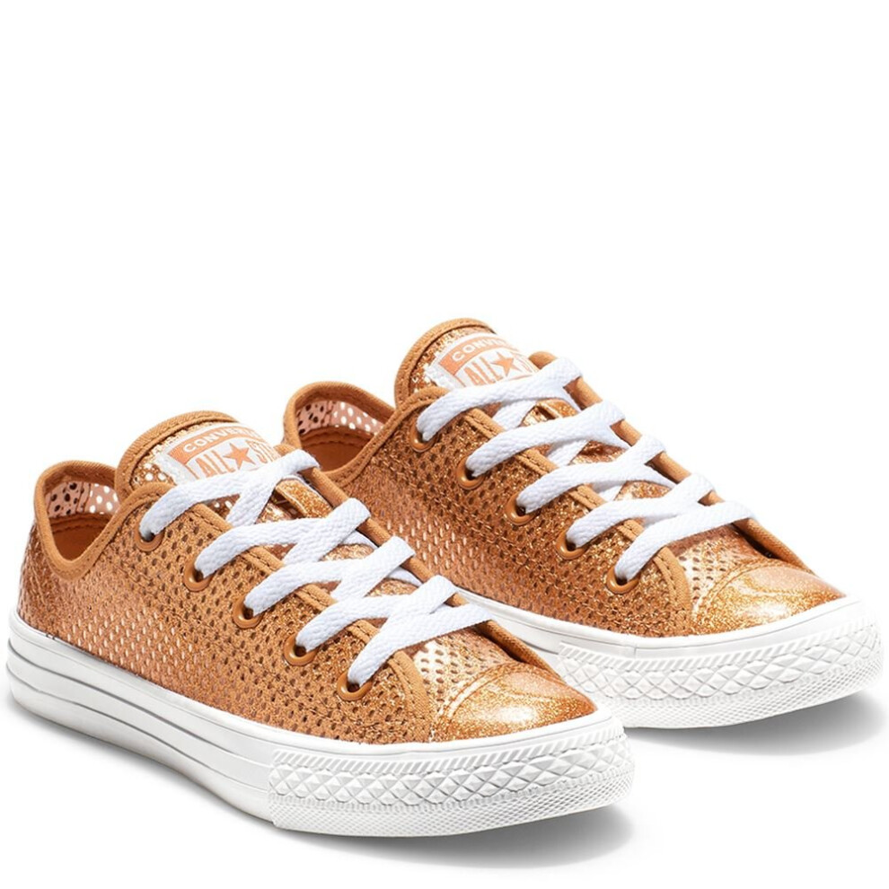 Converse (Uk 2-Eu 34-Us 2Y) Ctas Ox 664202C Bronze Girl's/Women's Uk 10-5.5 Gold