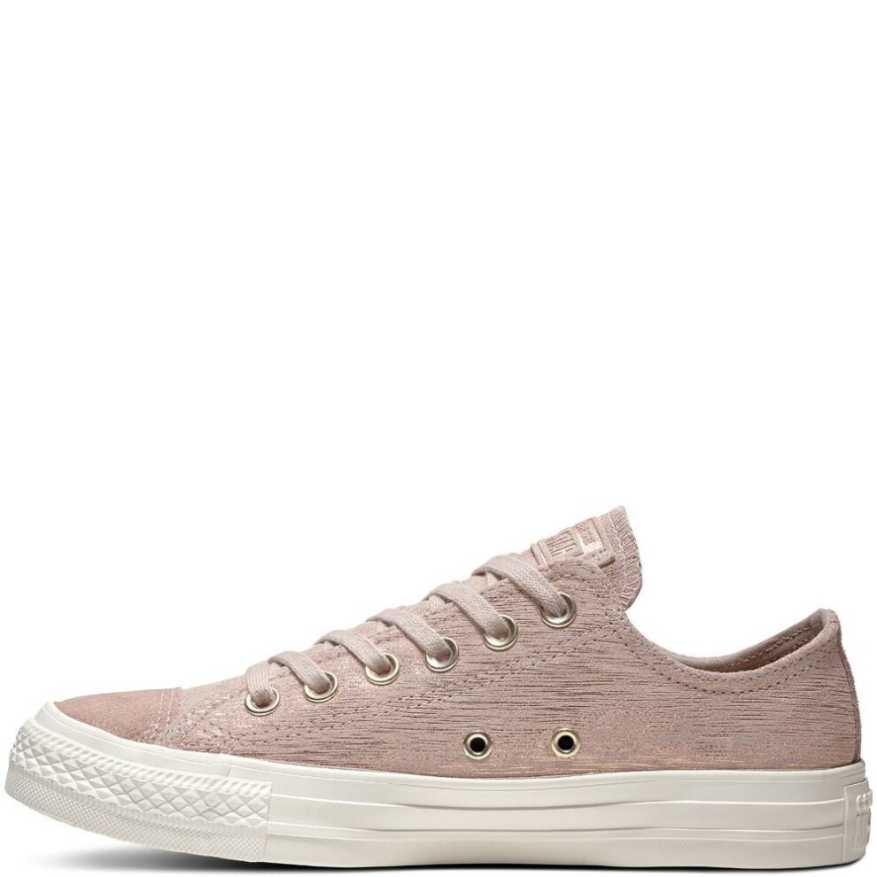 (UK 3-EU 35-US 5) Converse Chuck Taylor All Star Precious Metal Suede Women's Low Top Taupe UK 3-8