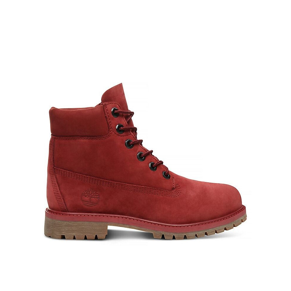 Timberland (Uk 5-Eu 38-Us 5.5Y) Timblerland 6 In Premium Wp A1vck Burgandy Girls Uk 3-6.5