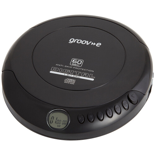 Groov-e Retro Series Personal CD Player with Earphones - Black 1