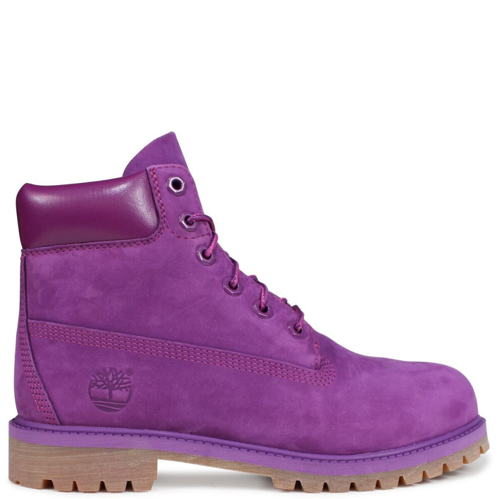 Timberland (Uk 4-Eu 37-Us 4.5Y) 6" Premium Juniors Waterproof Boots Bright Purple Uk 3-6.5