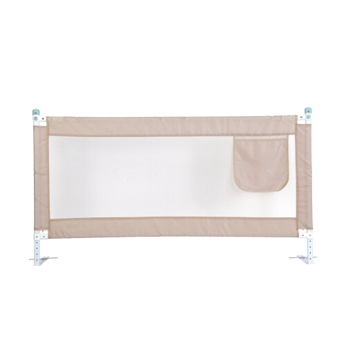 (Beige) 180CM Bed Safety Guards Child Toddler Bed Rail