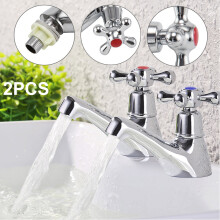 Bathroom Sink Taps Pair Taps Twin Hot and Cold Bath Bathroom Sink
