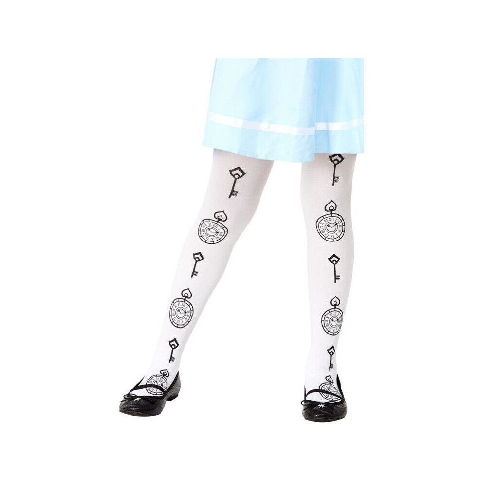 Smiffy's Girls Wonderland Tights Age 6-12 Multicoloured