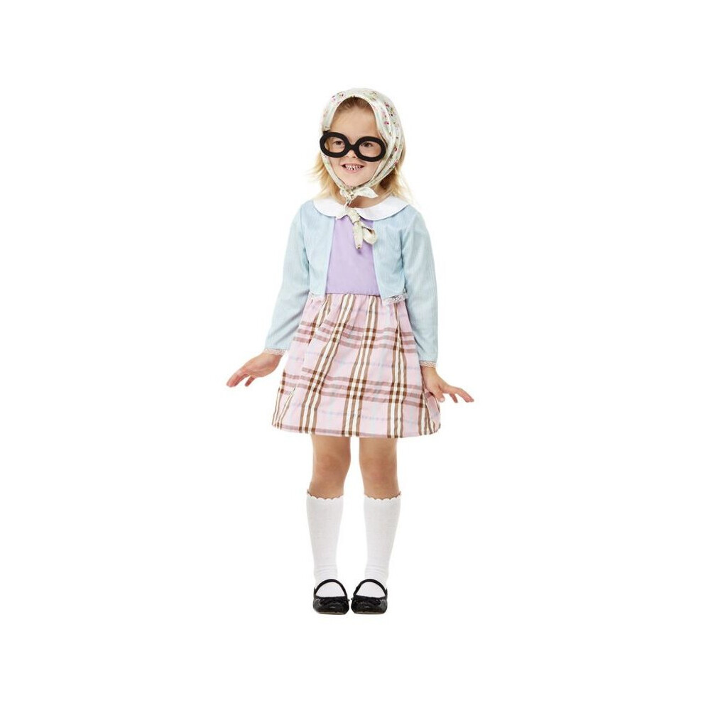 Toddlers Old Lady Fancy Dress Costume Age 3-4