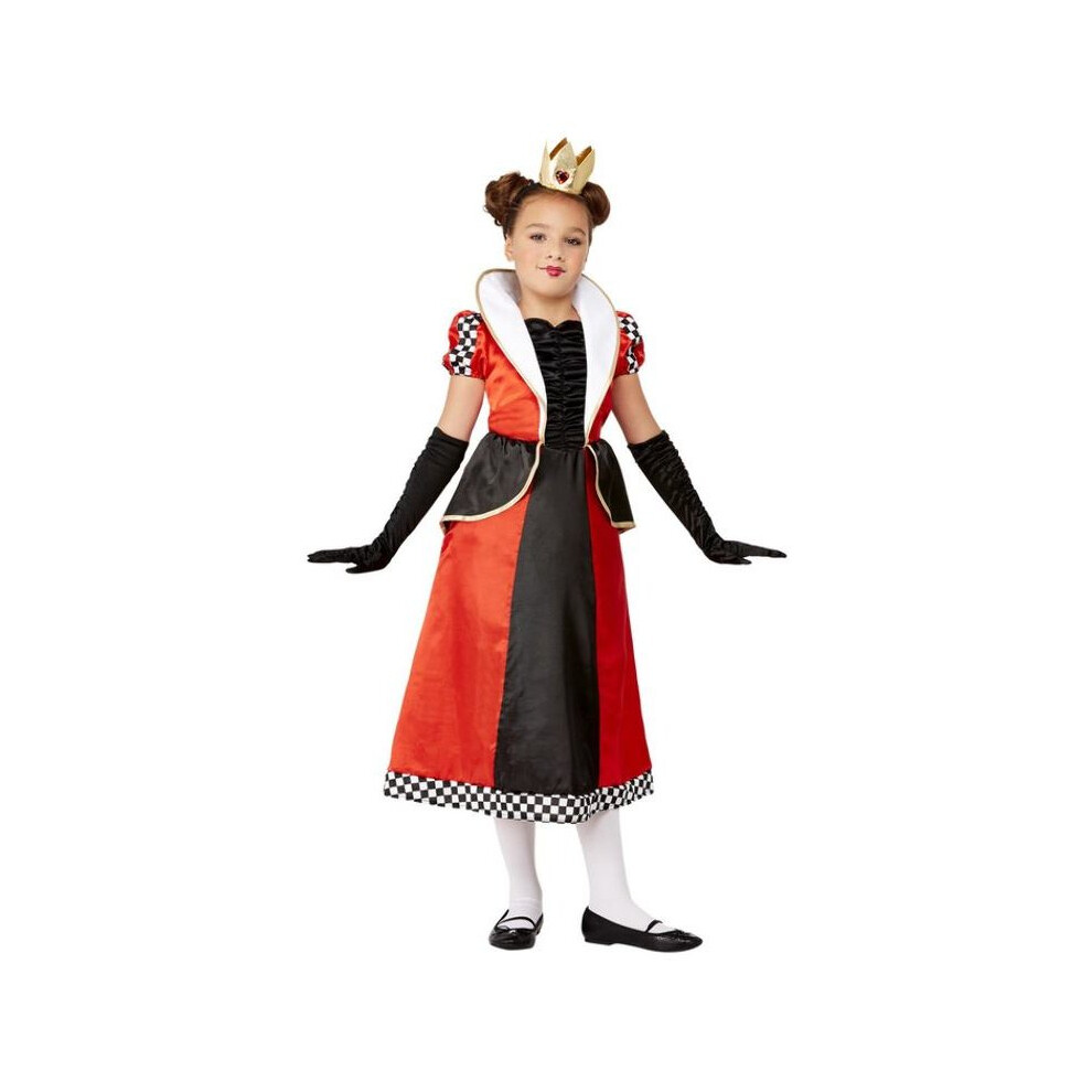 Smiffy's Girls Queen Of Hearts Fancy Dress Costume Age 7-9 Multicoloured