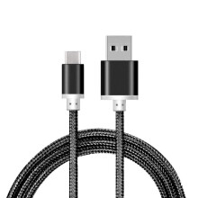 (Black, 2M) USB 3.0 (Type-C) Data Sync Charger Charging Cable