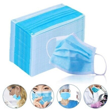 50 piezas de mascarillas desechables de 3 capas, a prueba de polvo, protectoras faciales