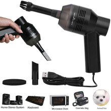 Mini aspirador de pó portátil USB para teclado de computador Escova de pó portátil