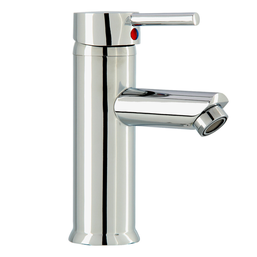 Bathroom Single Lever Basin Mono Mixer Tap With Waste Unit Chrom