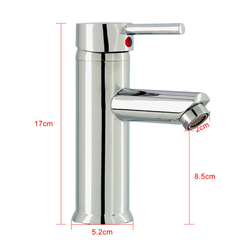 Bathroom Single Lever Basin Mono Mixer Tap With Waste Unit Chrom 2