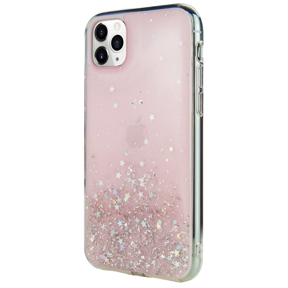 For Iphone 11 Pro - Switcheasy Starfield Quicksand Style Case Pink 7437135650689