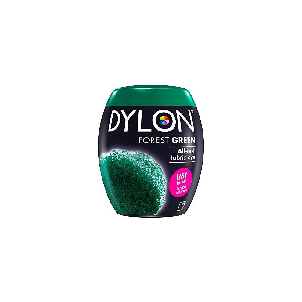 DYLON Washing Machine Fabric Dye Pod for Clothes & Soft Furnishings, 350g ? Forest Green