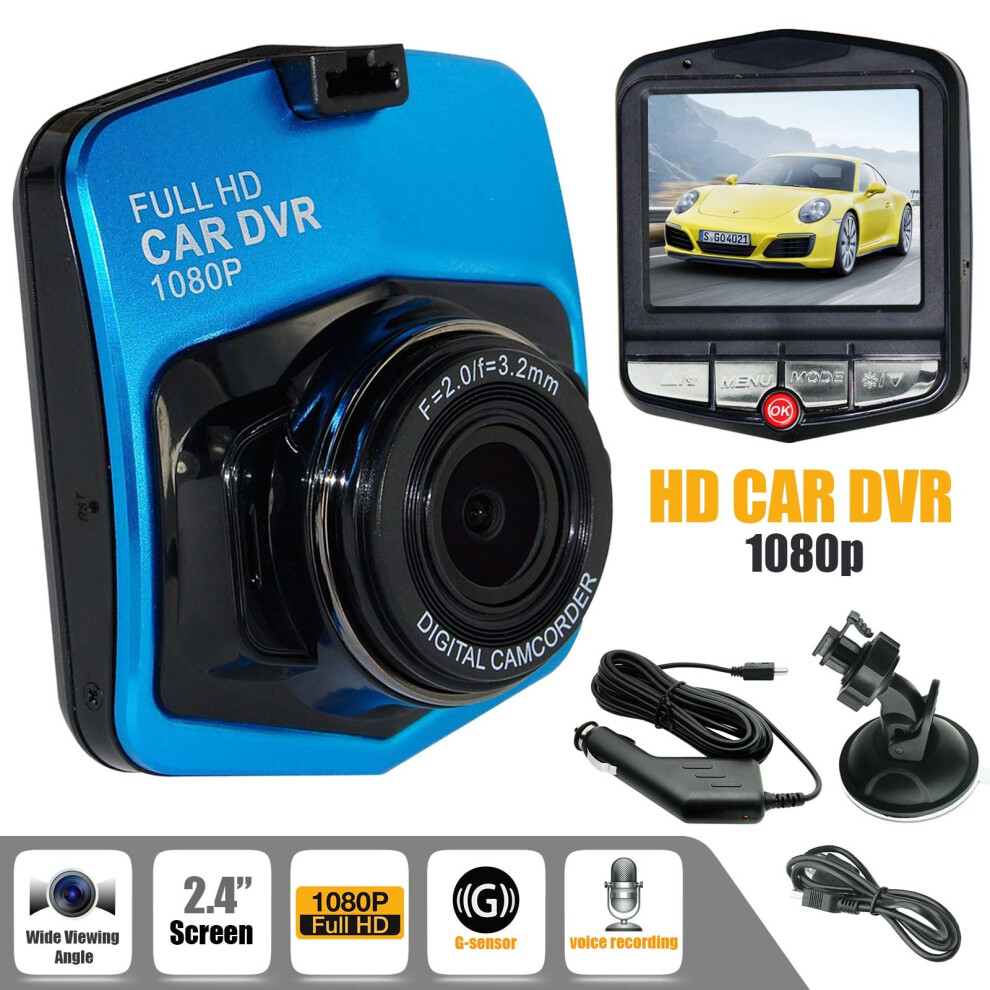 1080P HD Car DVR Dash Camera Video Cam Recorder G-Sensor Night Vision