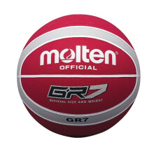 (Red, 6) Molten GR7 Indoor Outdoor Rubber Basketball Ball Red/Silver