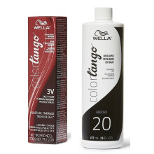 (3V + Developer (Vol. 20) 16oz) Wella Color Tango 3V Deep Plum Permanent Haircolor
