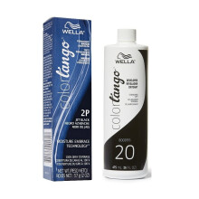 (1C Slate + Developer (Vol. 20) 16oz) Wella Color Tango 2P Jet Black Permanent Haircolor