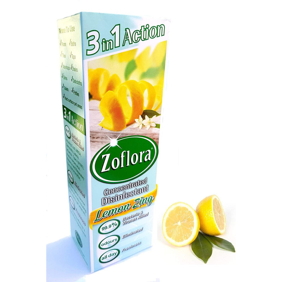 Zoflora Disinfectant 500ml - Lemon Zing