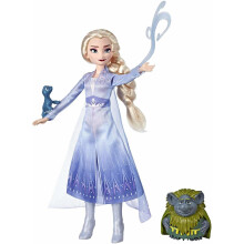Disney Frozen Elsa Fashion Doll in Travel Outfit Inspired by Frozen 2 with Pabbie & Salamander Figures