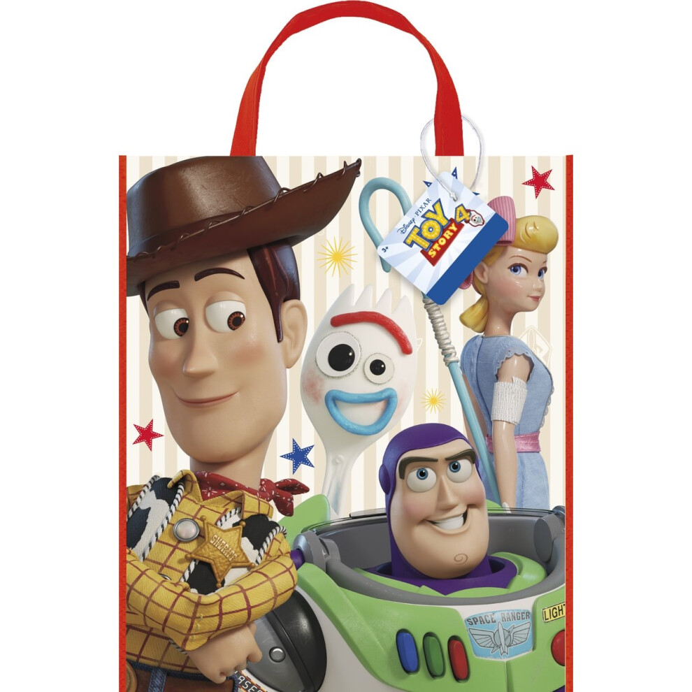 Disney Toy Story 4 Movie Plastic Tote Bag for Party Favor - 13 x 11 Inches - 1 Unit
