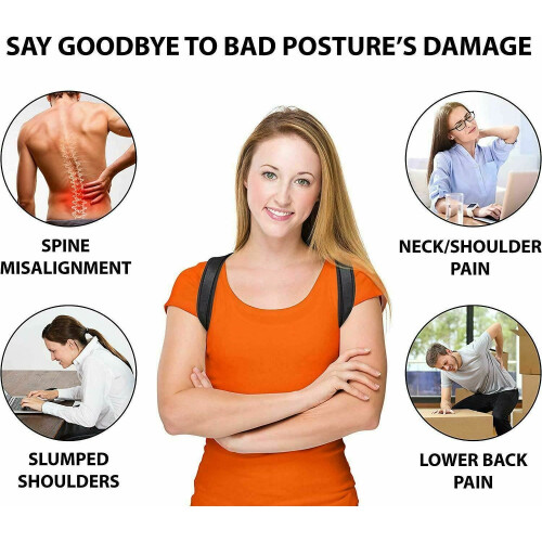 (Medium (32" to 42")) DYZI Posture Corrector Shoulder Back Pain Support Brace Unisex 2