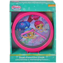 Shimmer and Shine Dual-Function Clock with Tabletop or Wall Hanging Feature