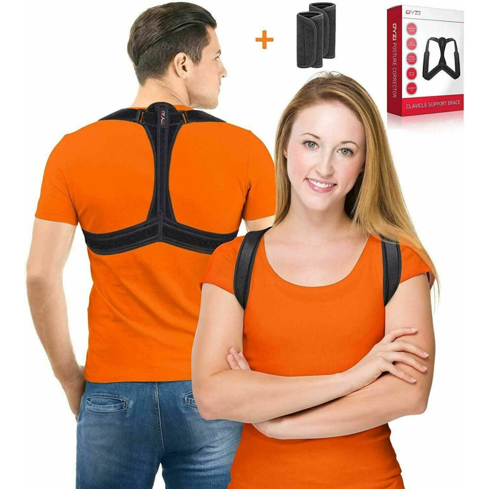 Dyzi (Large (36" To 46")) Posture Corrector Shoulder Back Pain Support Brace Unisex