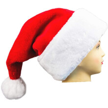 Outgoings Christmas Santa Hat for Adults Deluxe Velvet Plush Red White Caps Hats