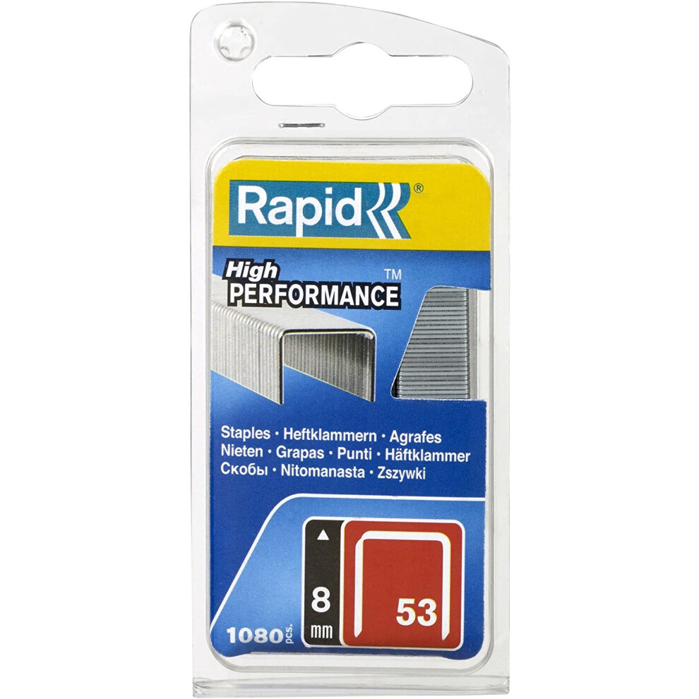 Rapid High Performance Staples, No.53, Leg Length 8 mm, 40109503 - 1080 Pieces