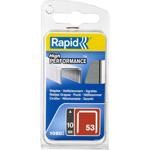 Rapid Rapid High Performance Staples, No.53, Leg Length 10 mm, 40109504 - 1080 Pieces
