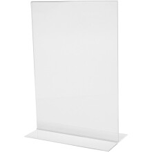 Sigel TA220 Sign Holder, Upright, for A4, Double-Sided Presentation, Acrylic