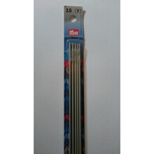 Prym Double-Pointed and Glove Knitting pins alu Pearl Grey 15 cm 2.50 mm