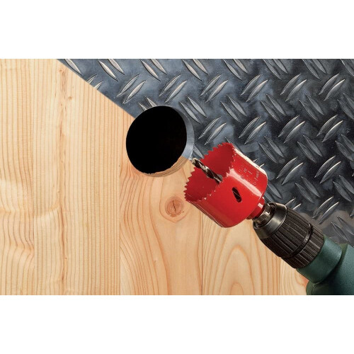 wolfcraft Wolfcraft 5472000 54mm Hole Saw Bim Complete with Hexagon Adapter and Centring Drill 1