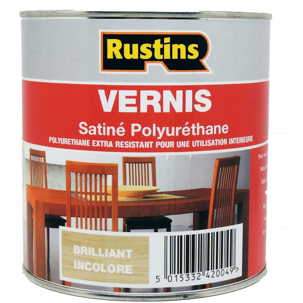 Rustins POGW250 250ml Poly Varnish - Gloss Walnut