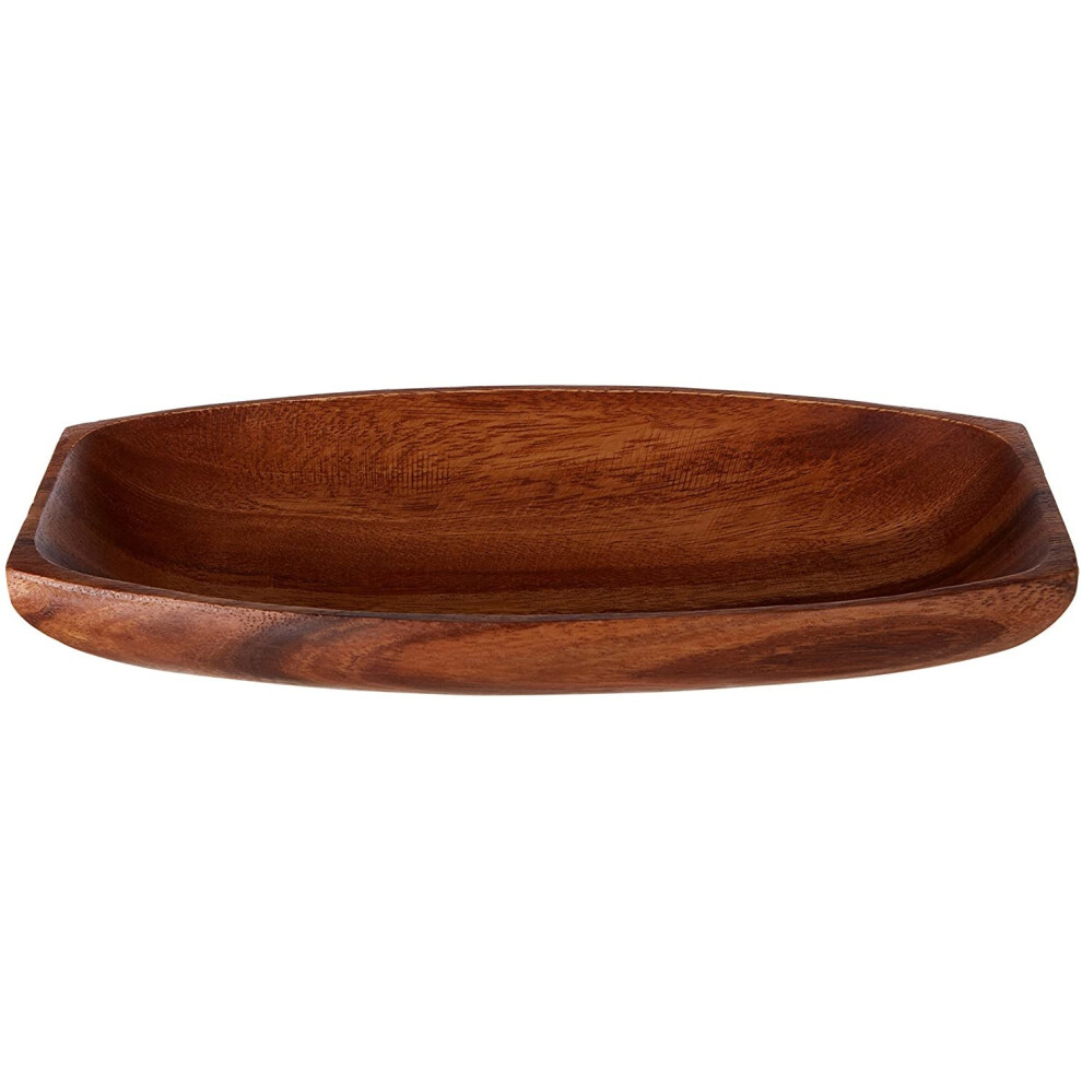 Premier Housewares Acacia Wood Oval Serving Dish, 5 x 30 x 15 cm