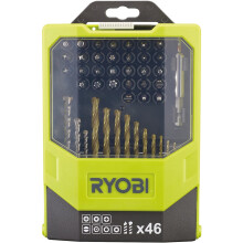 Ryobi RAK46MIX Mixed Drilling and Driving Bit Set, 46 Piece