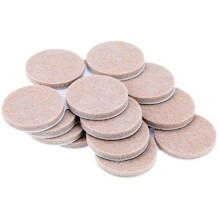 Merriway® BH01123 Self Adhesive Round Floor Furniture Protection Heavy Duty Felt Pads 25 mm (1 inch) x 4 mm Thick - Pack of 25