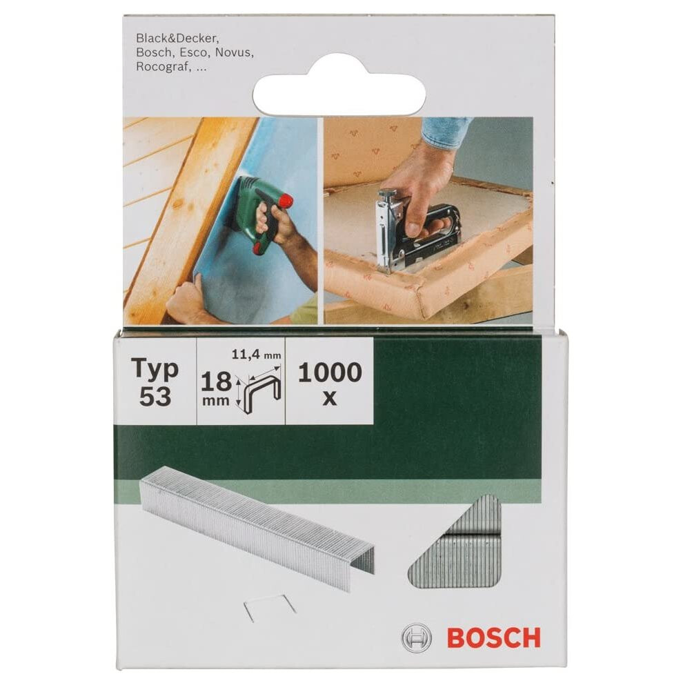 Bosch 2609255824 18mm Type 53 Fine Wire Staples (Pack of 1000)