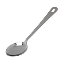 Genware NEV-300016 Serving Spoon, Stainless Steel, 16' With Hanging Hole